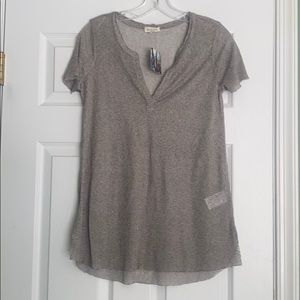 Anthropologie, Sheer short sleeve, v neck